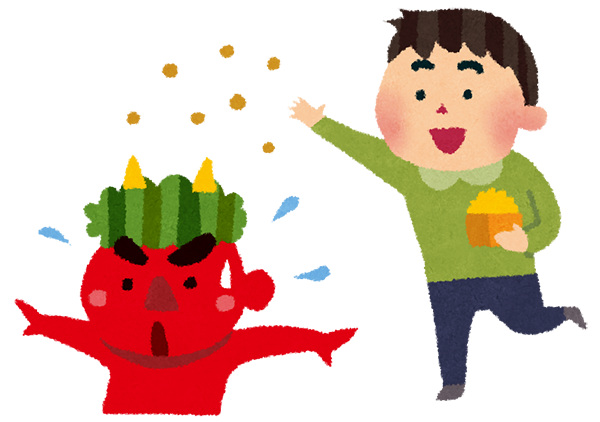 あぐりドームで豆まき